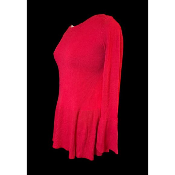 Cable & Gauge Red Pullover Sweater Peplum Sz. S Holidays Christmas - Picture 4 of 8
